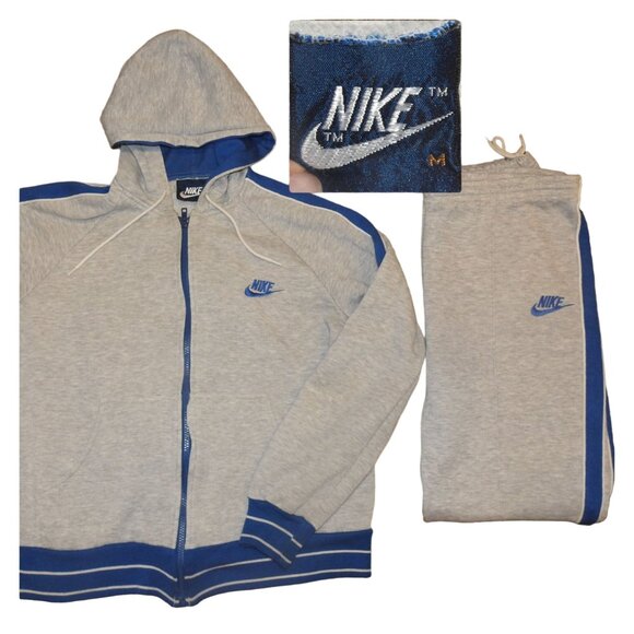 Nike Other - Vintage 1984-87 Nike Blue Label Track Suit Jacket & Pants Gray Men's Medium